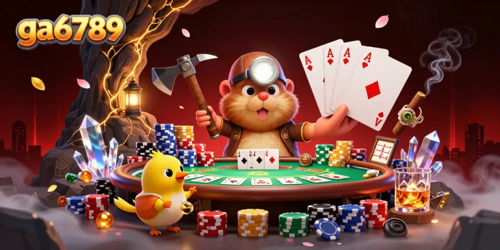 Experience thrilling gameplay with ga6789, featuring dynamic poker scenes and unique 3D characters.