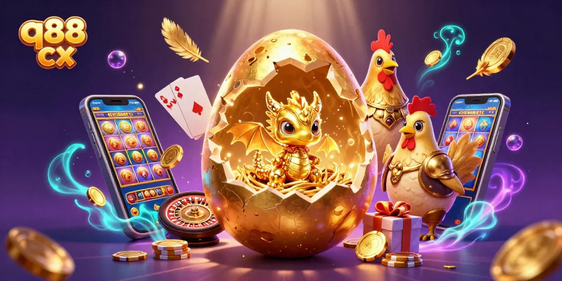 Engage in thrilling gameplay with q88 cx, featuring a golden dragon and poker chips.