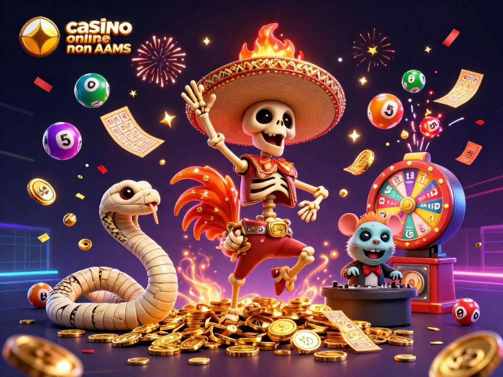 Gioca al casino online non AAMS e vivi la festa con colori vivaci e personaggi divertenti.
