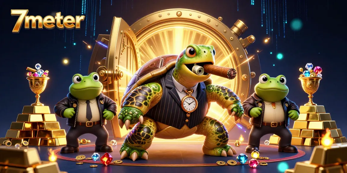 Experience the thrill of 7meter with a massive turtle mobster and casino elements.