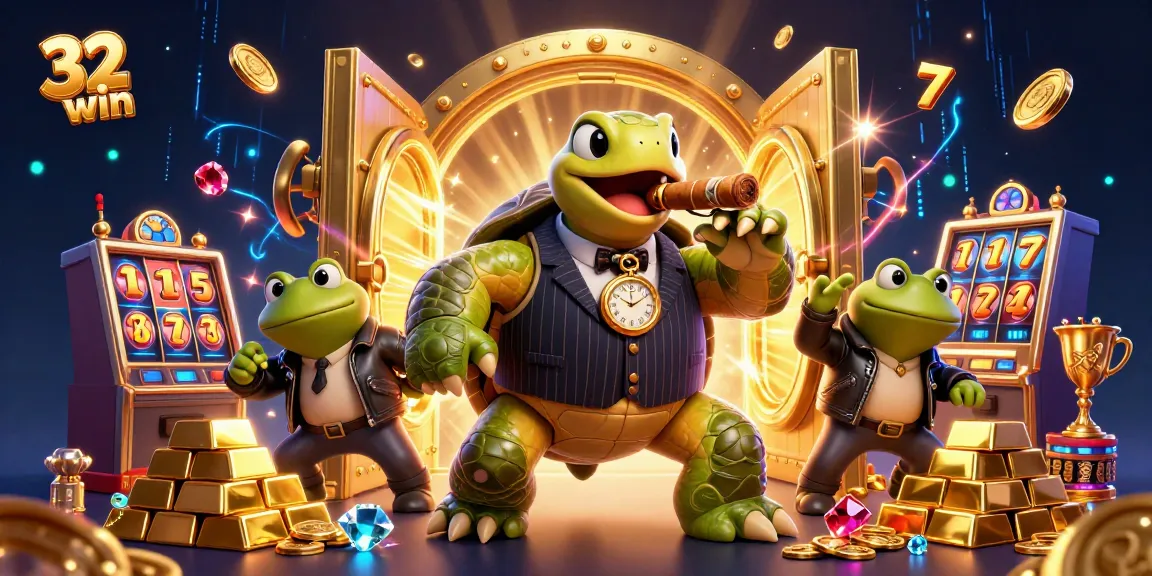 Engage with thrilling slots at 32win featuring vibrant casino characters and treasures.