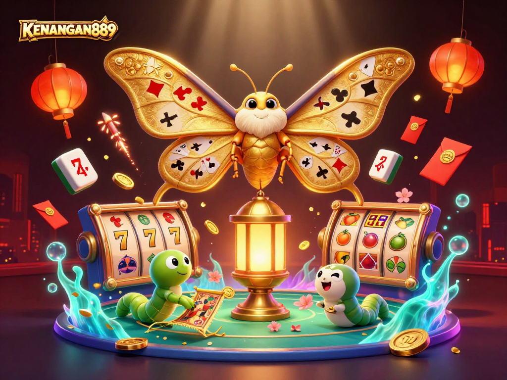 Experience thrilling games at KENANGAN889 with vibrant casino scenes and interactive elements.