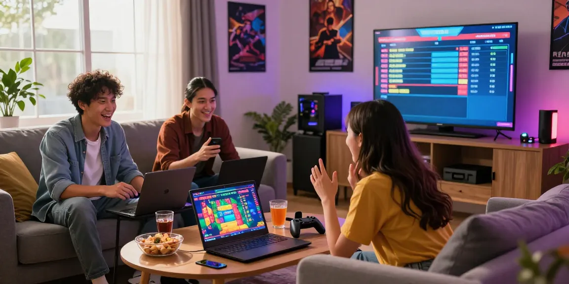 Engaging gaming scene showcasing Pasaran Togel Terlengkap with players enjoying online togel