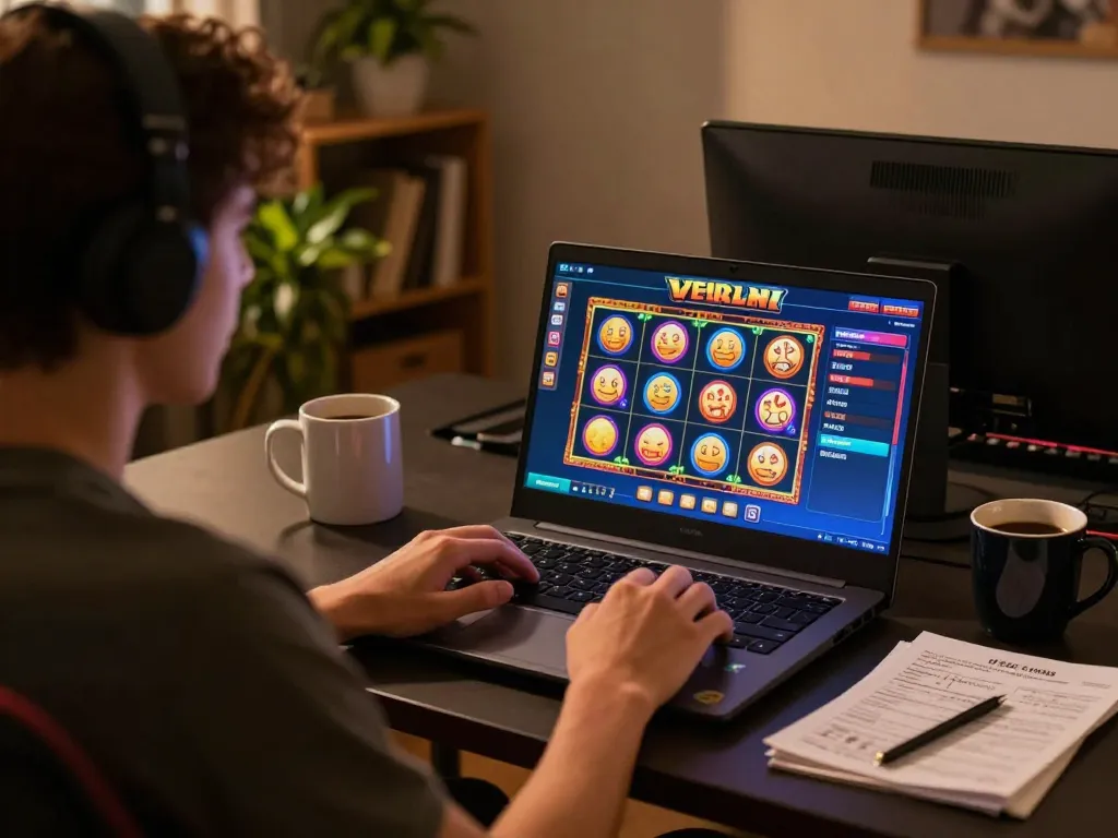 Player strategizing with slot bet 100 during an online gaming session, showcasing an immersive setup
