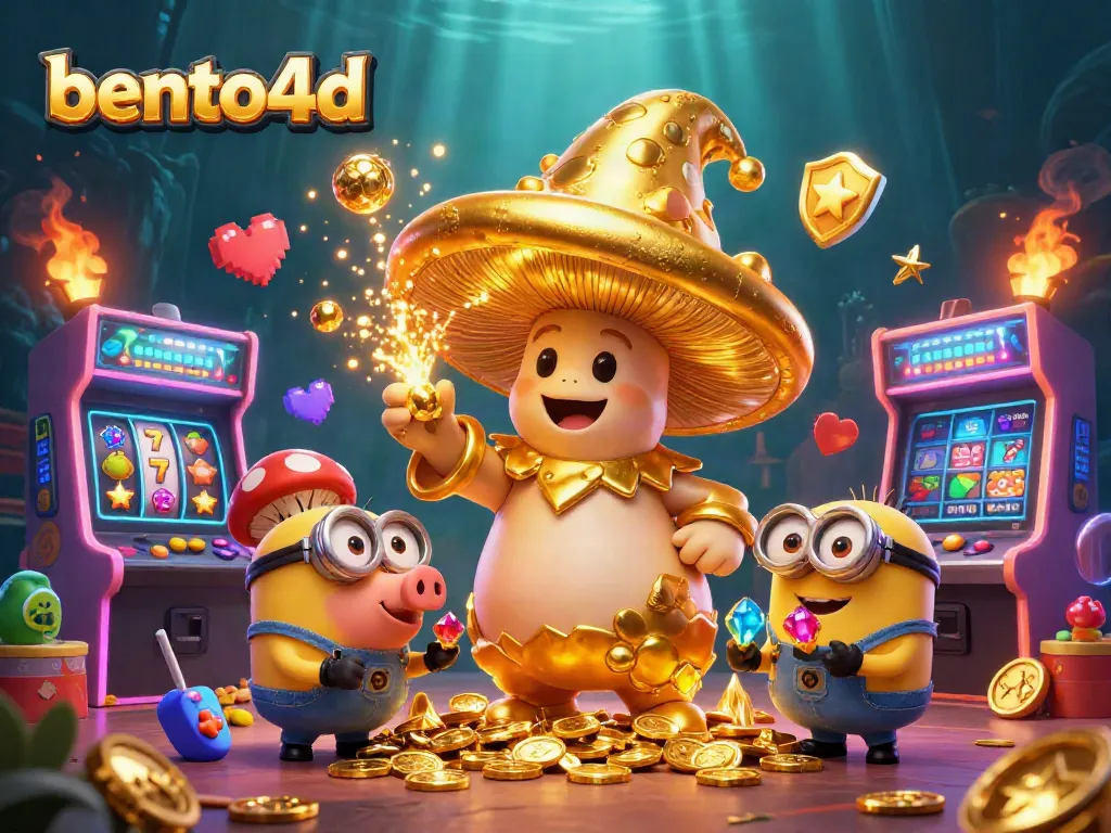 Experience a thrilling bento4d adventure with golden treasures and vibrant game elements!