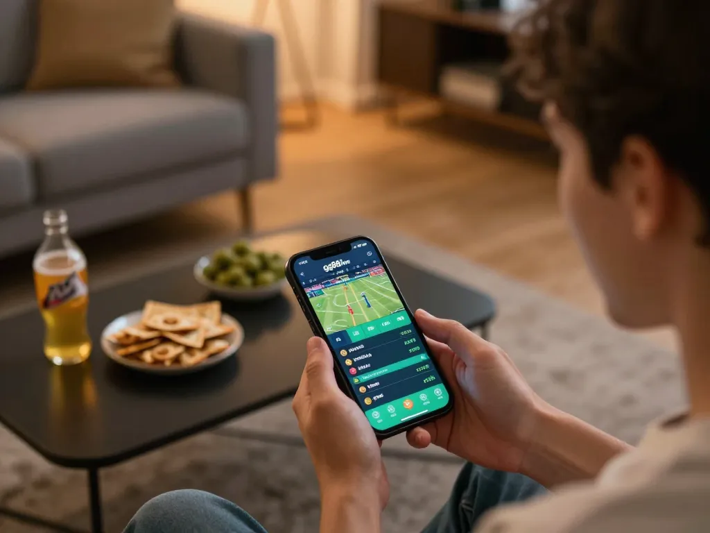 Engaging with gg88live app for online sports betting in a cozy home environment