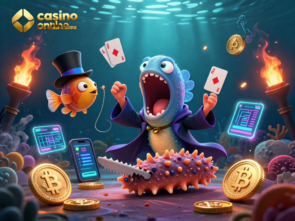 Immagine con un'anguilla bioluminescente che esegue magie al casino online non AAMS con chiarimenti su criptovalute
