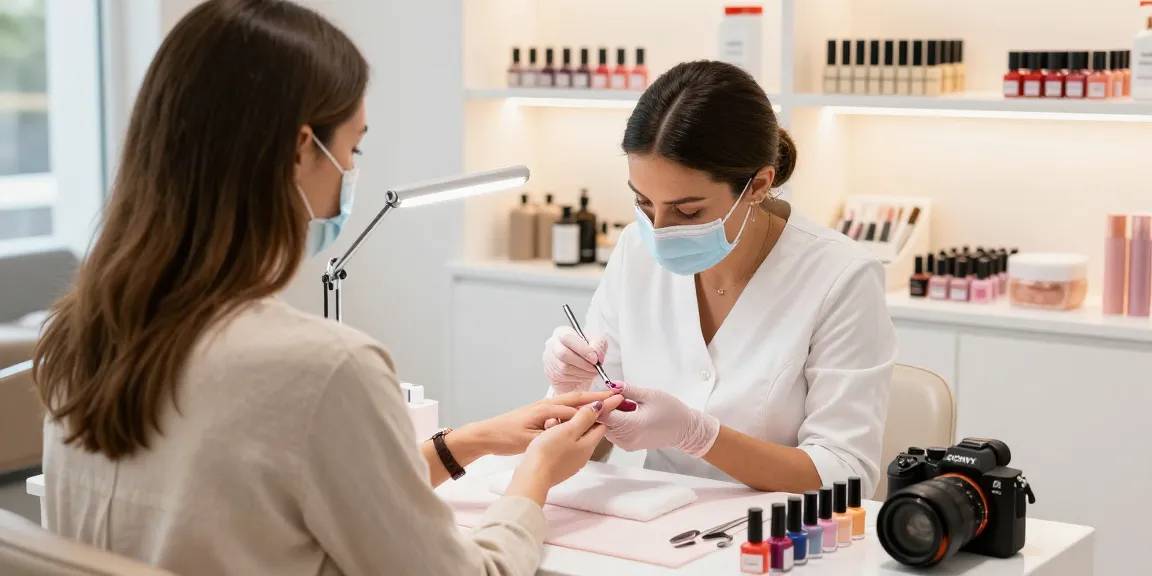 Luxurious manicure at Paradise Nail Beauty showcasing vibrant nail colors and expert care.