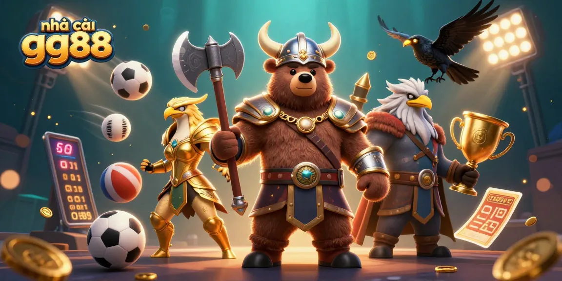 Win big with nhà cái gg88: Experience the thrill of digital betting in a vibrant 3D scene.