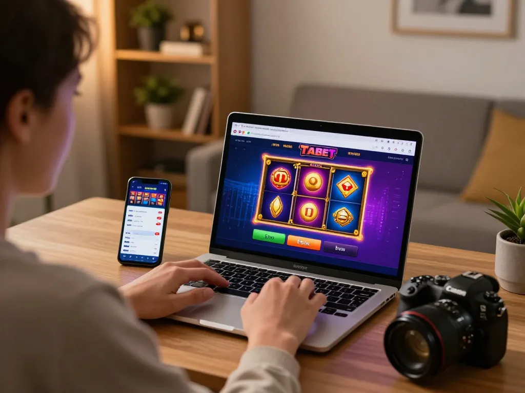 Join the excitement at Fabet with this engaging online casino gaming setup.