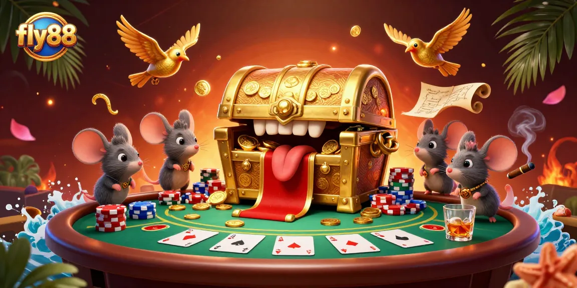 Experience thrilling gameplay at fly88, featuring vibrant poker scenes with dynamic characters.